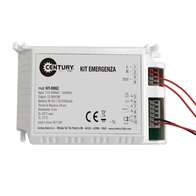 Kit di Emergenza per Plafoniere e Faretti a Led Century KIT-EMG2