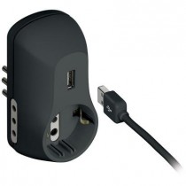 Adattatore Bticino 2 prese 10A e 1 presa tedesca spina 10A presa USB Grigia S3613GU