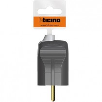 Spina volante Bticino 2P+T 1016A stdandard tedescoitaliano e standard grigia S2020GE