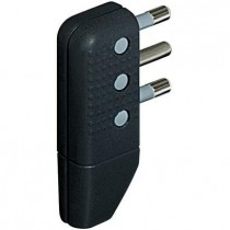 Spina corner Bticino a squadra 2P+T 16A salvaspazio spinotti orientabili Grigia S2468TGE