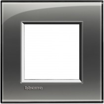 Placca LivingLight 2 POSTI fumo di londra Bticino LNA4802KF