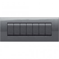 Placca Acciaio 7 posti quadra Bticino LivingLight LNA4807AC