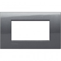 Placca Acciaio 4 posti quadra Bticino LivingLight LNA4804AC