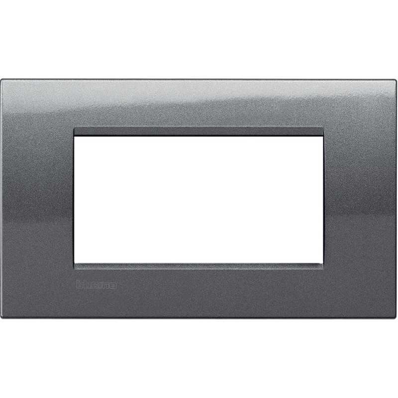 Placca Acciaio 4 posti quadra Bticino LivingLight LNA4804AC