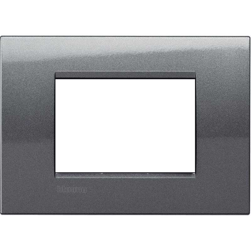 Placca Acciaio 3 posti quadra Bticino Living Light LNA4803AC