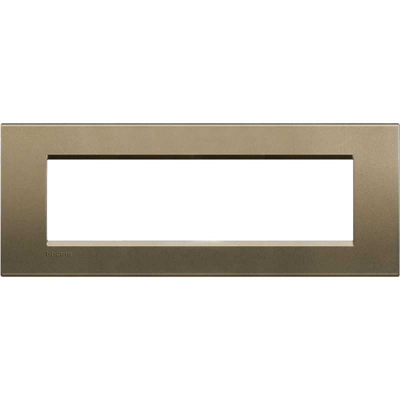 Placca 7 posti quadra square LivingLight Bticino LNA4807SQ