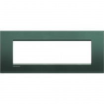 Placca 7 posti quadra verde park LivingLight Bticino LNA4807PK