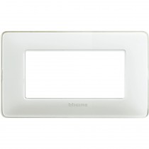 Placca Bticino Matix 4 moduli Ghiaccio AM4804CBN