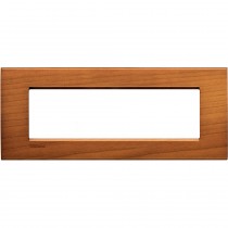 Placca 7 posti quadra ciliegio americano LivingLight Bticino LNA4807LCA