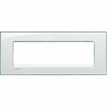 Placca 7 posti quadra acquamarina LivingLight Bticino LNA4807KA