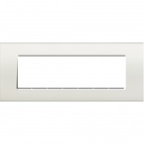 Placca 7 posti quadra bianca LivingLight Bticino LNA4807BI