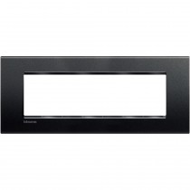 Placca 7 posti quadra antracite LivingLight Bticino LNA4807AR