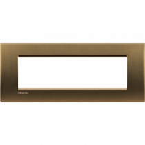 Placca 7 posti quadra bronzo LivingLight Bticino LNA4807BZ