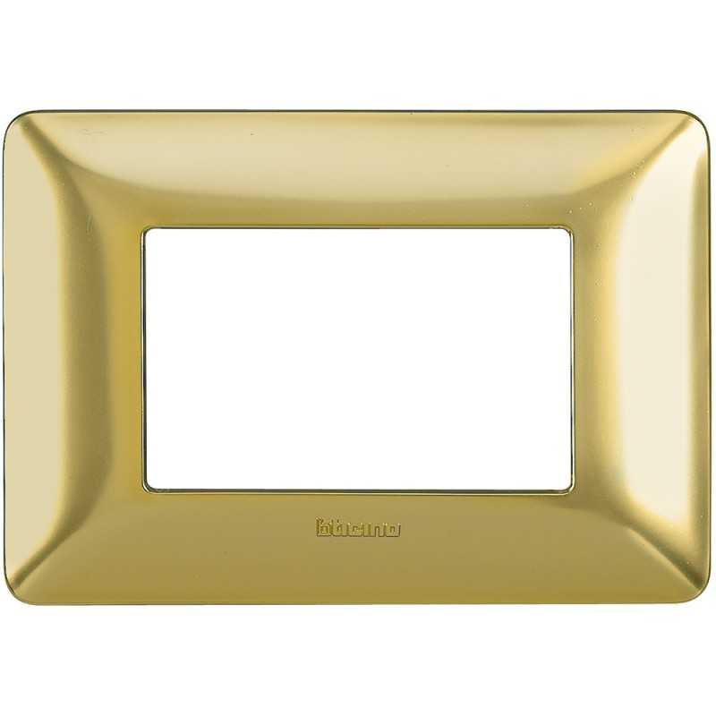 Placca Bticino Matix 3 moduli Oro Satinato AM4803GOS