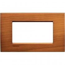 Placca 4 posti quadra ciliegio americano LivingLight Bticino LNA4804LCA