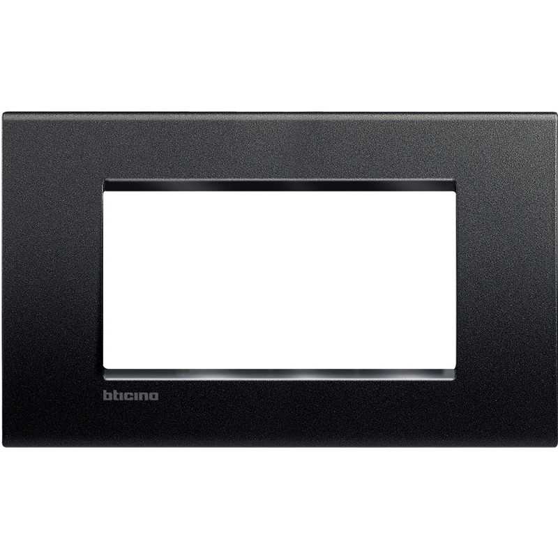 Placca 4 posti quadra antracite Quadra LivingLight Bticino LNA4804AR