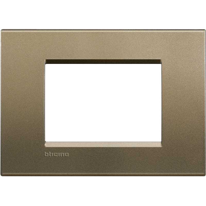Placca 3 posti quadra square LivingLight Bticino LNA4803SQ