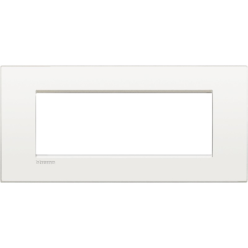 Placca 7 posti quadra bianco puro LivingLight Air Bticino LNC4807BN