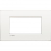 Placca 4 posti quadra bianco puro LivingLight Air Bticino LNC4804BN
