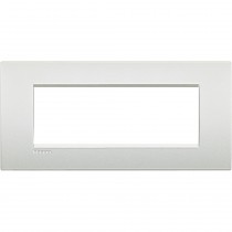Placca 7 posti quadra bianco perla LivingLight Air Bticino LNC4807PR