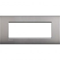 Placca 7 posti nichel satinato LivingLight Air Bticino LNC4807NK