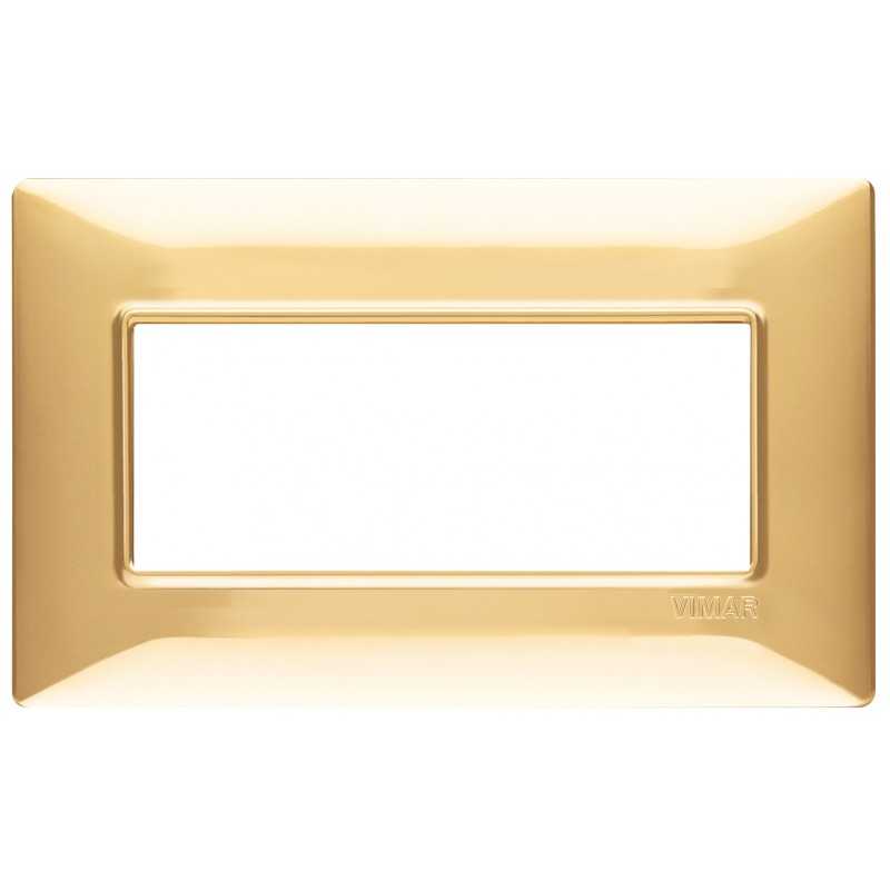 Placca Vimar Plana 5 moduli oro lucido in tecnopolimero 14649.24