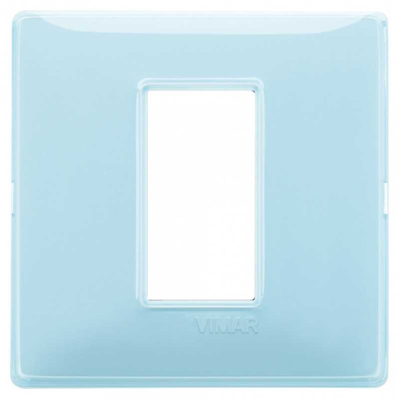 Placca Vimar Plana 1 modulo Reflex acqua in tecnopolimero 14641.45
