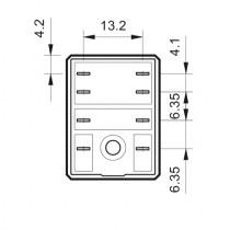 Relè industriale terminali Faston bobina 24V DC 2 contatti 10A Finder 553290240094