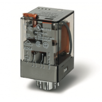 Relè industriale terminali Faston bobina 12V DC 2 contatti 10A Finder 601290120040