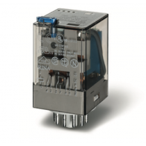 Relè industriale terminali Faston bobina 12V AC 3 contatti 10A Finder 601380120040