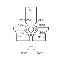 Relè industriale terminali Faston bobina 24V DC 3 contatti 10A Finder 601390240040