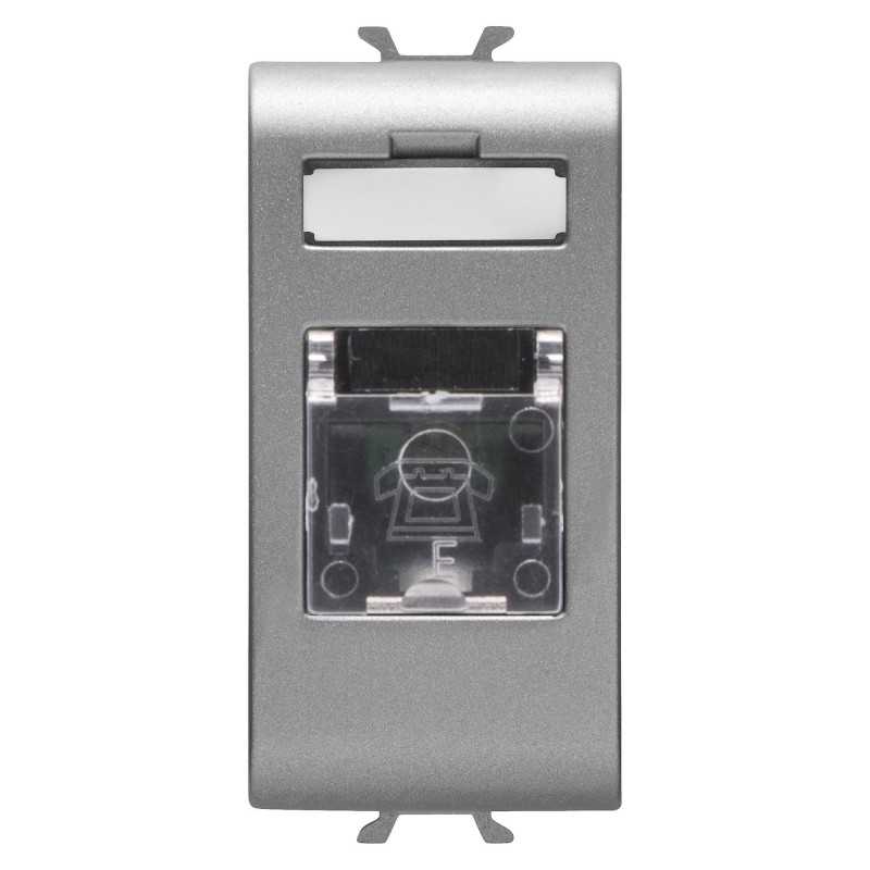 Presa Telefonica Rj11 Toolless Titanio GW14401