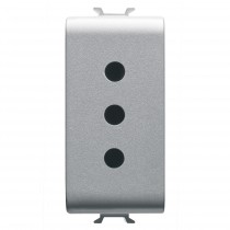 Presa standard 2P+T 10A Titanio GW14201