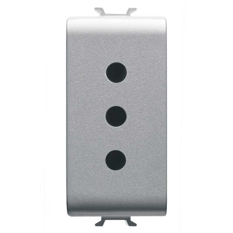 Presa standard 2P+T 10A Titanio GW14201