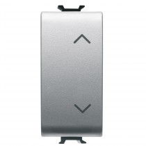 Commutatore Unipolare con simbolo su e giu' Titanio GW14121