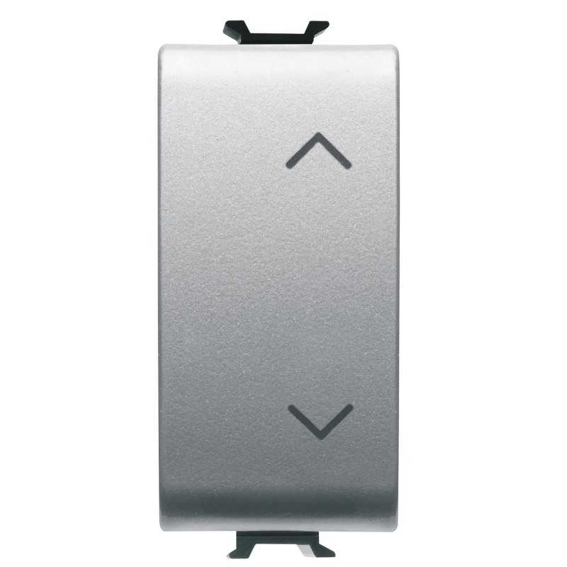 Commutatore Unipolare con simbolo su e giu' Titanio GW14121