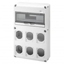 Quadro Din 14 Moduli e 6 Flange 16/32A IP44/67 GW68008N