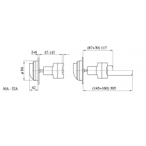 Interruttore Rotativo da Quadro 4 Poli 32A IP65 GW70006