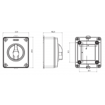Sezionatore Rotativo HP 4 Poli 16A Lucchettabile IP66 GW70433P
