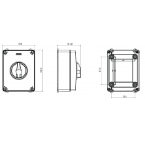 Sezionatore Rotativo HP 4 Poli 63A Lucchettabile IP66 GW70438P