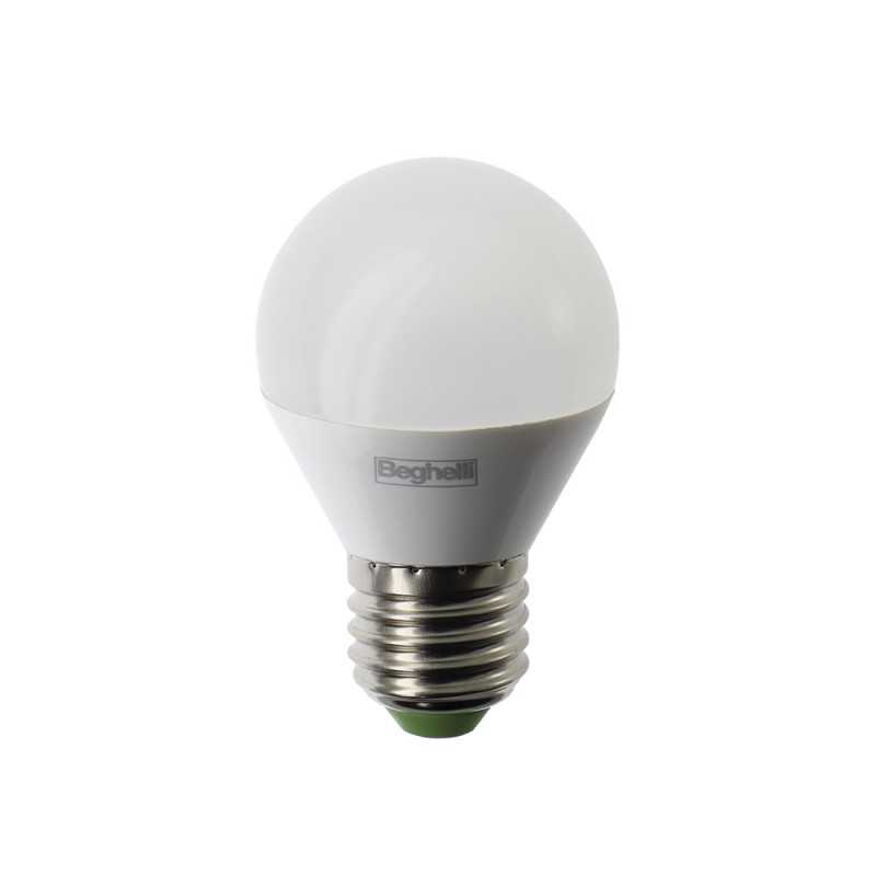 Lampada a Led 7W Attacco E27 Luce Fredda 6500° 45x80mm Sfera Saving  Beghelli 56878