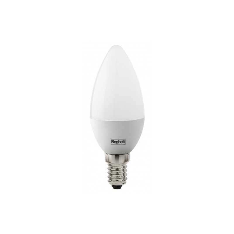 Lampada a Led 7W Attacco E14 Luce Naturale 4000° 38x112mm Oliva Saving  Beghelli 56978