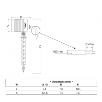 Lampada Led con Picchetto X Spike IP65 6W Luce Naturale 4000° Beghelli 86123