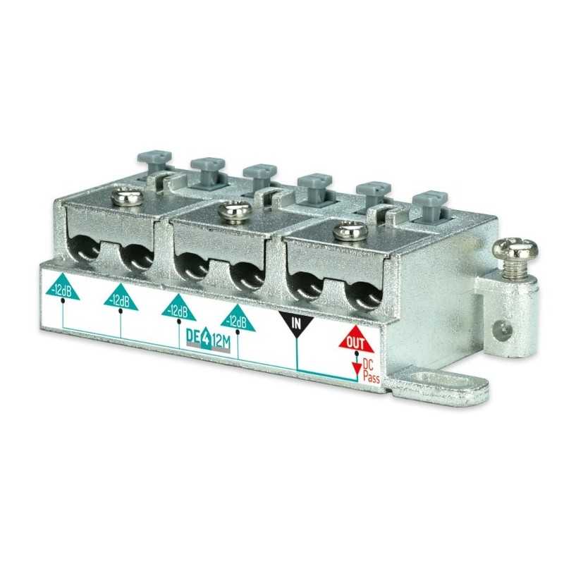 Derivatore Fracarro 4 Uscite 12 dB a morsetto DE412M