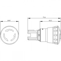 Pulsante a Fungo di Emergenza Rosso a Rotazione Siemens 3SU10501JB200AA0