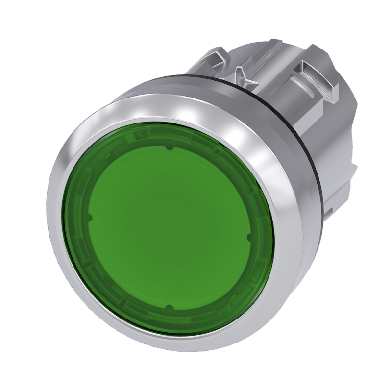 Pulsante Luminoso Piatto Verde Siemens 3SU10510AB400AA0