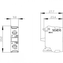 Modulo 1 Contatto Normalmente Chiuso Siemens 3SU14001AA101CA0
