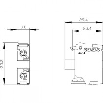 Modulo LED Bianco 24VAC/DC Siemens 3SU14011BB601AA0