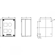 Pulsantiera in Plastica 2 Fori Vuota Siemens 3SU18020AA000AB1
