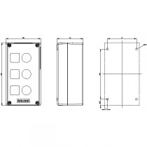 Pulsantiera in Plastica 3 Fori Vuota Siemens 3SU18030AA000AB1